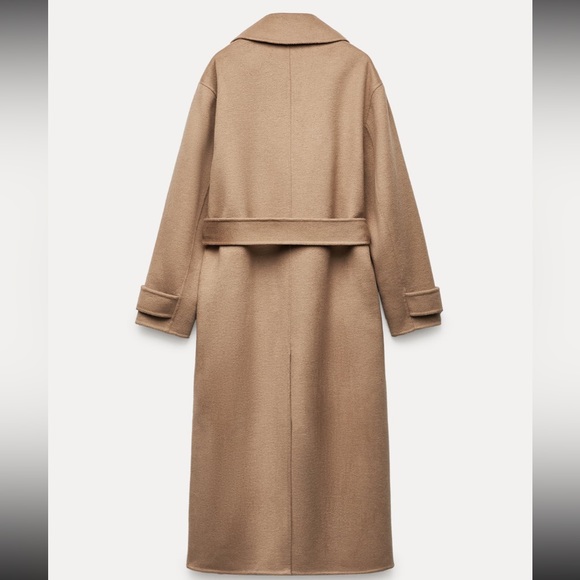 Zara double faced wool camel coat - Picture 4 of 12